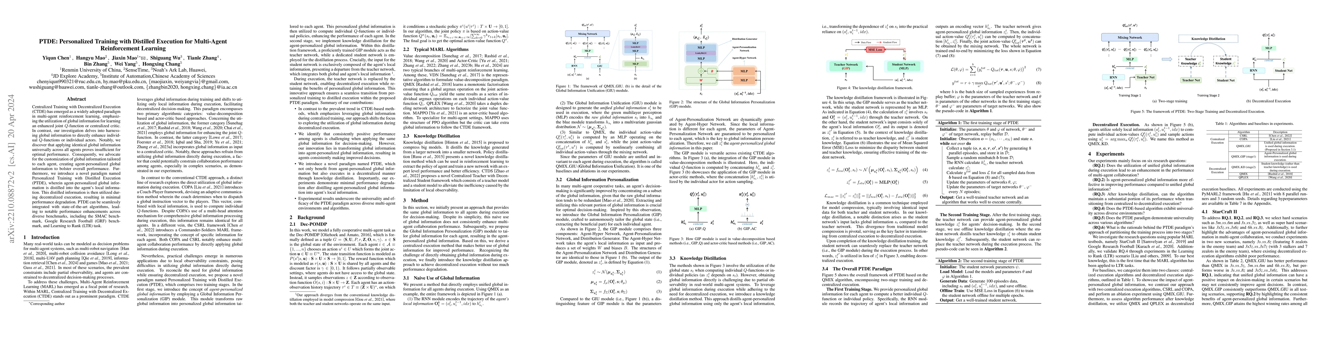 Thumbnail for PTDE: Personalized Training with Distilled Execution for Multi-Agent
  Reinforcement Learning