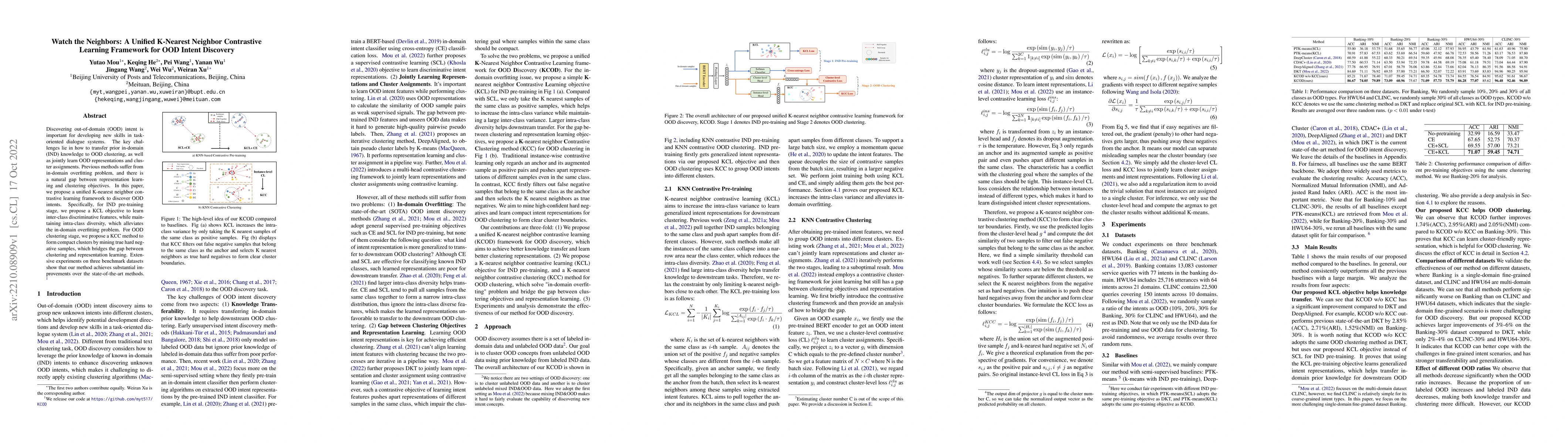 Thumbnail for Watch the Neighbors: A Unified K-Nearest Neighbor Contrastive Learning
  Framework for OOD Intent Discovery