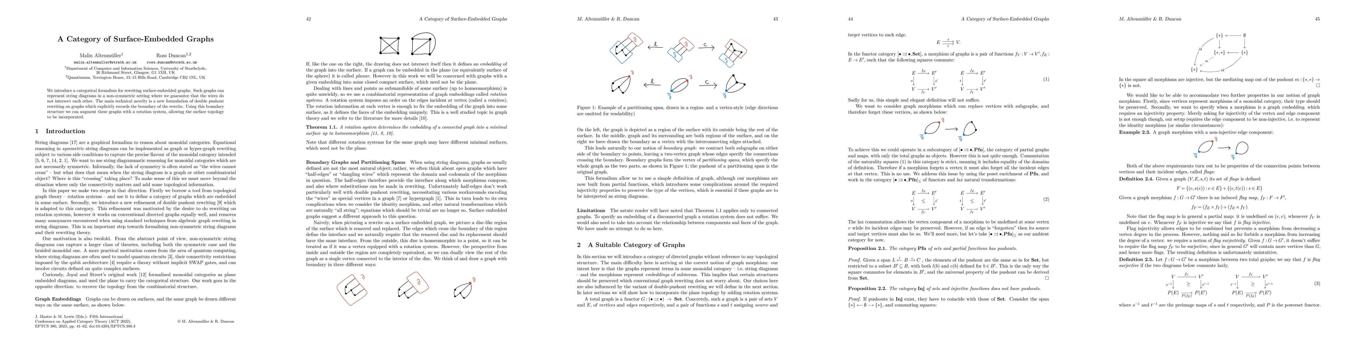 Thumbnail for A Category of Surface-Embedded Graphs