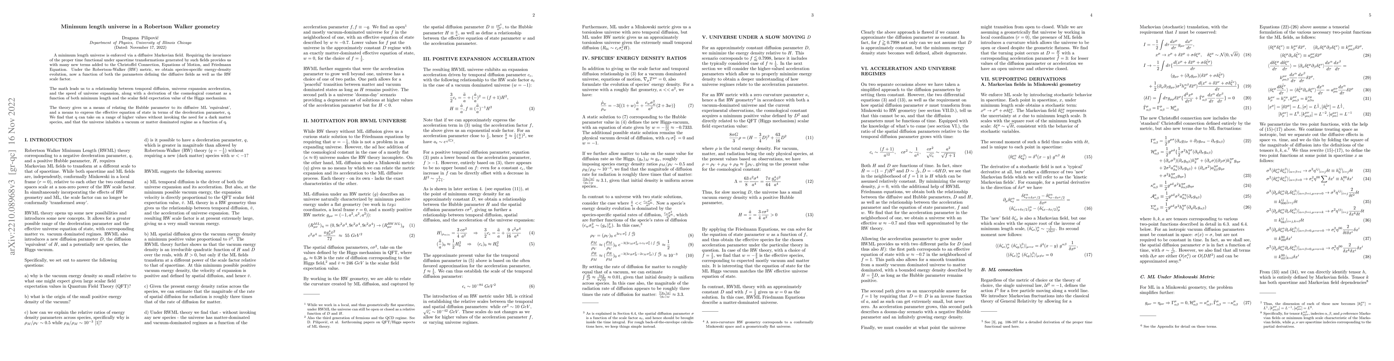 Thumbnail for Minimum Length Universe in a Robertson Walker Geometry