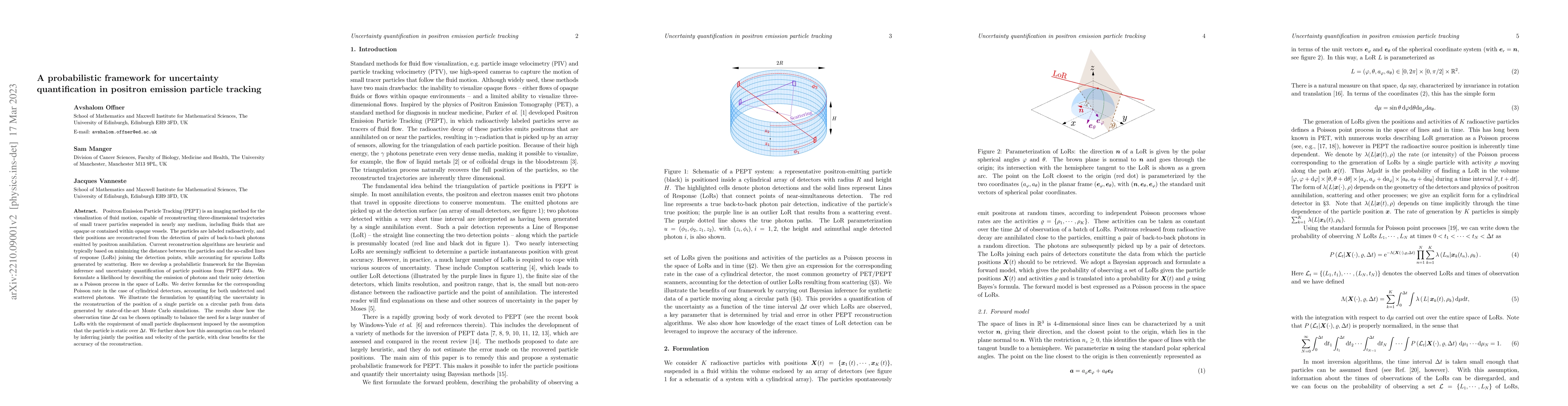 Thumbnail for A probabilistic framework for uncertainty quantification in positron
  emission particle tracking