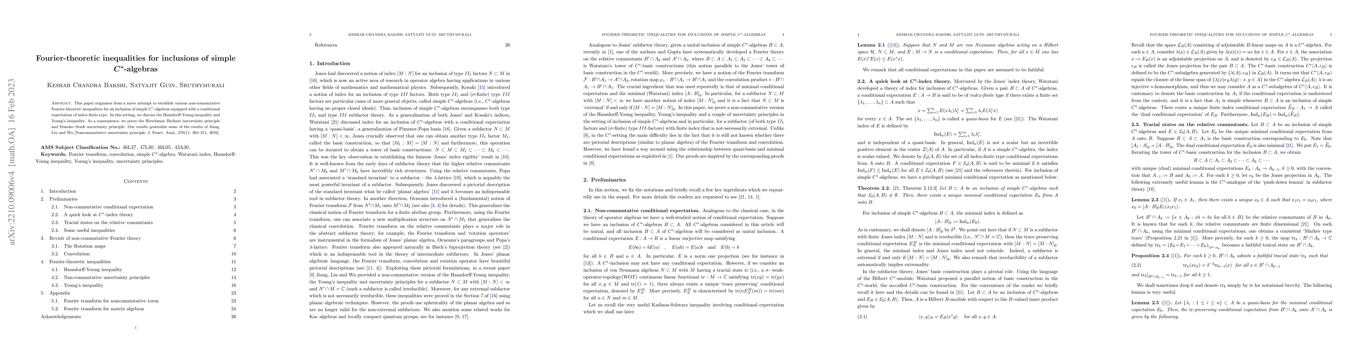 Thumbnail for Fourier theoretic inequalities for inclusion of simple C*-algebras