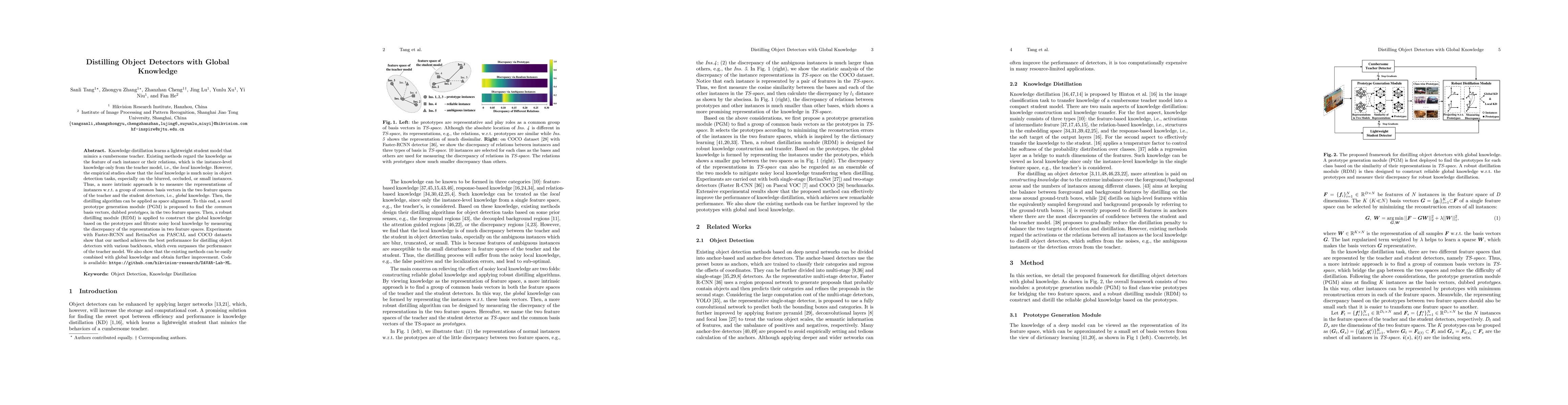 Thumbnail for Distilling Object Detectors With Global Knowledge