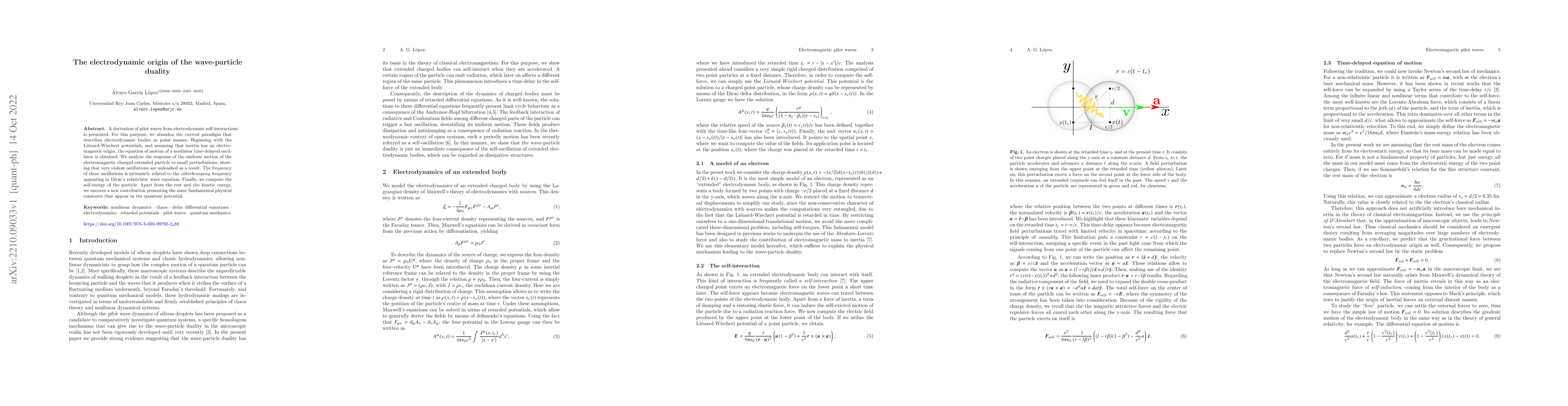 Thumbnail for The electrodynamic origin of the wave-particle duality