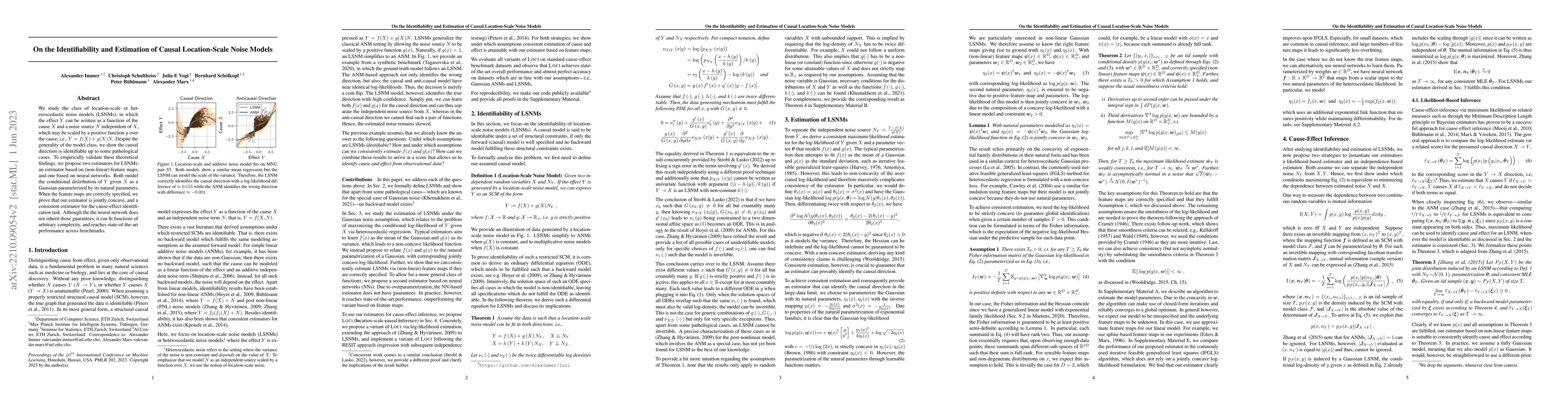 Thumbnail for On the Identifiability and Estimation of Causal Location-Scale Noise
  Models