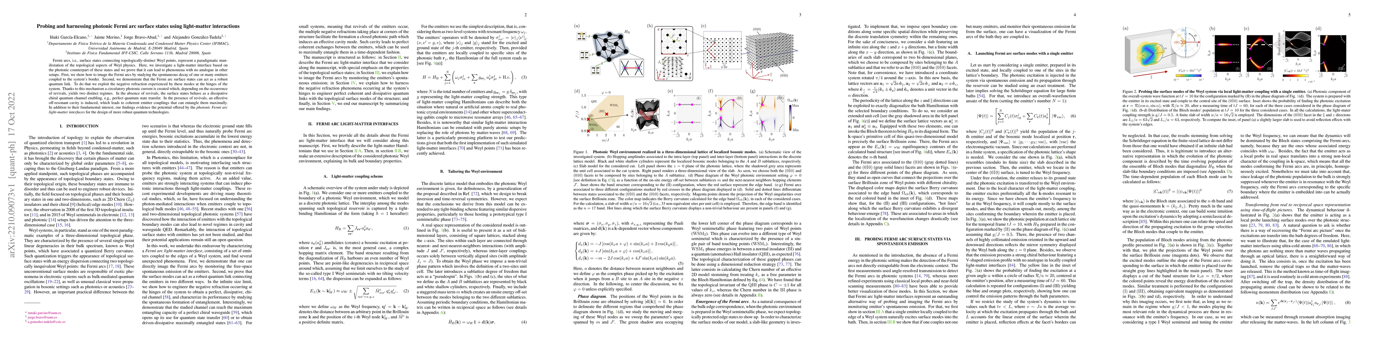 Thumbnail for Probing and harnessing photonic Fermi arc surface states using
  light-matter interactions