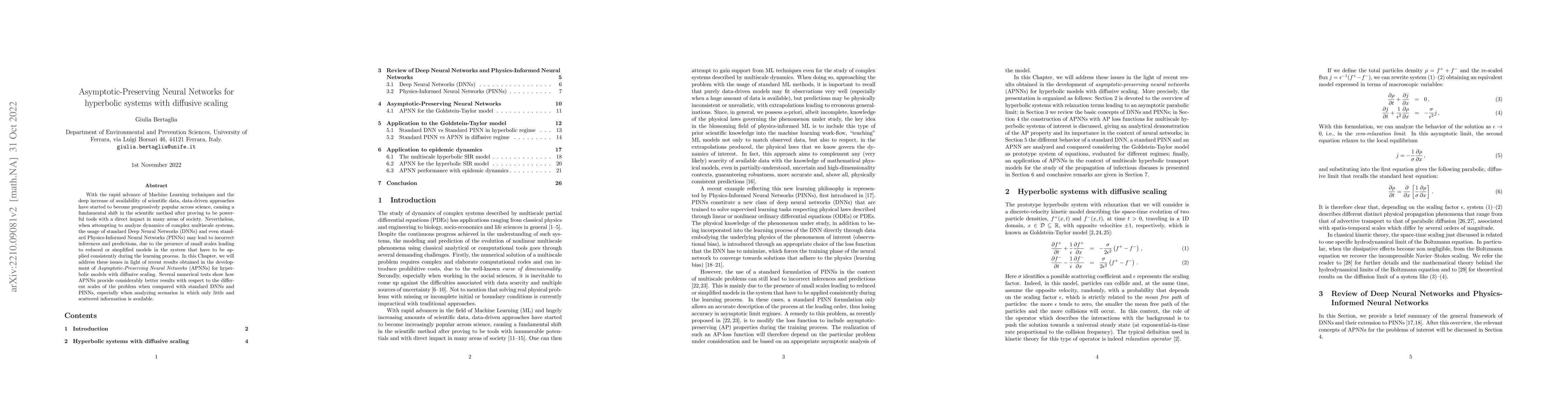 Thumbnail for Asymptotic-Preserving Neural Networks for hyperbolic systems with
  diffusive scaling
