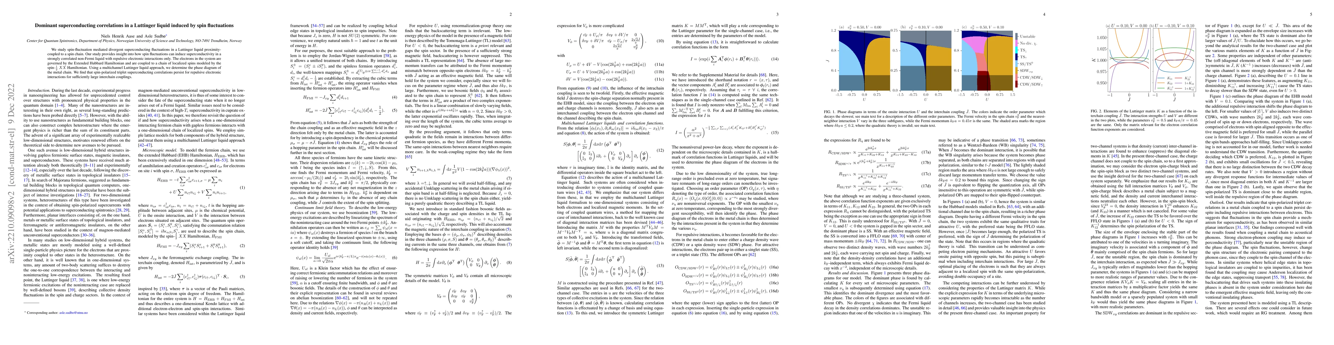 Thumbnail for Dominant superconducting correlations in a Luttinger liquid induced by
  spin fluctuations