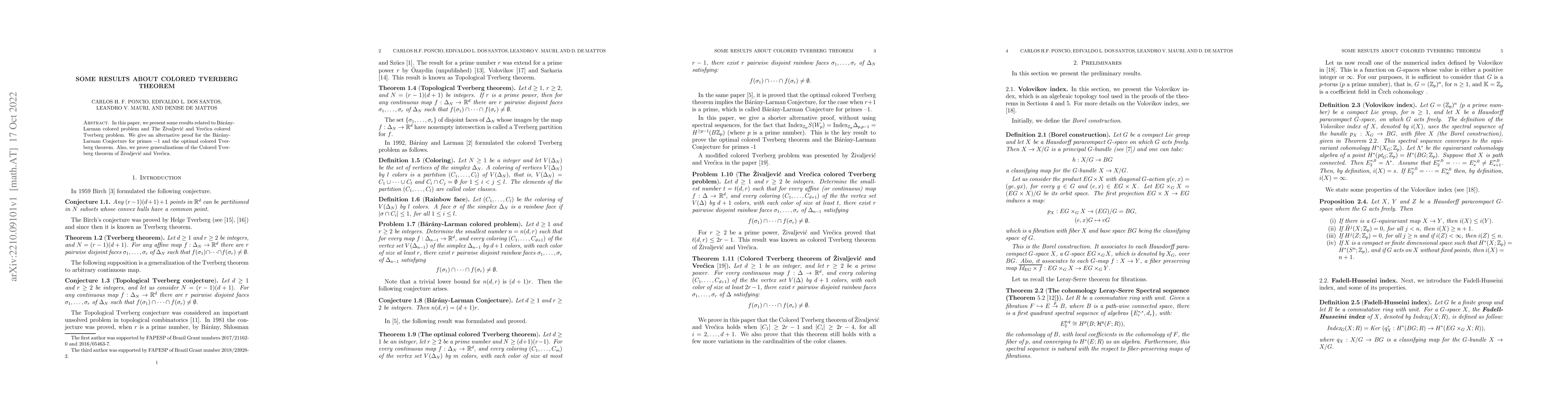 Thumbnail for Some results about Colored Tverberg Theorem
