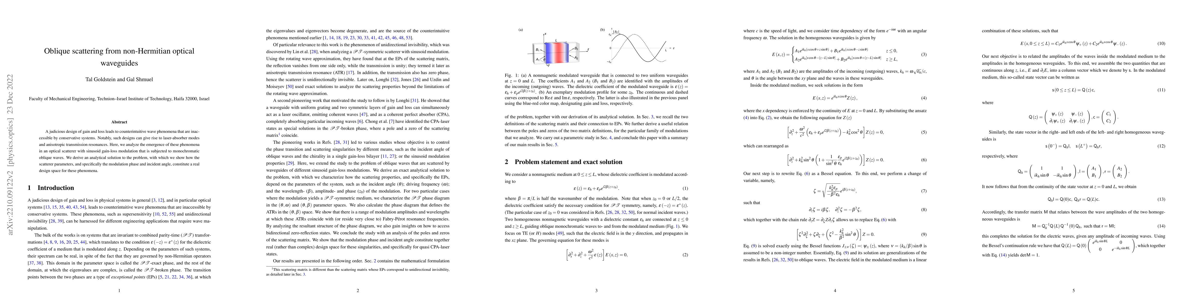 Thumbnail for Oblique scattering from non-Hermitian optical waveguides