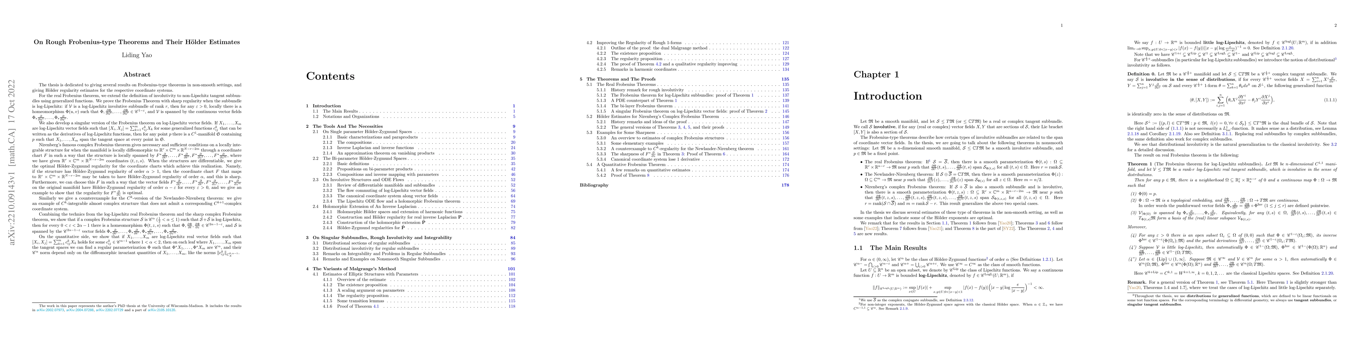 Thumbnail for On Rough Frobenius-type Theorems and Their H\"older Estimates