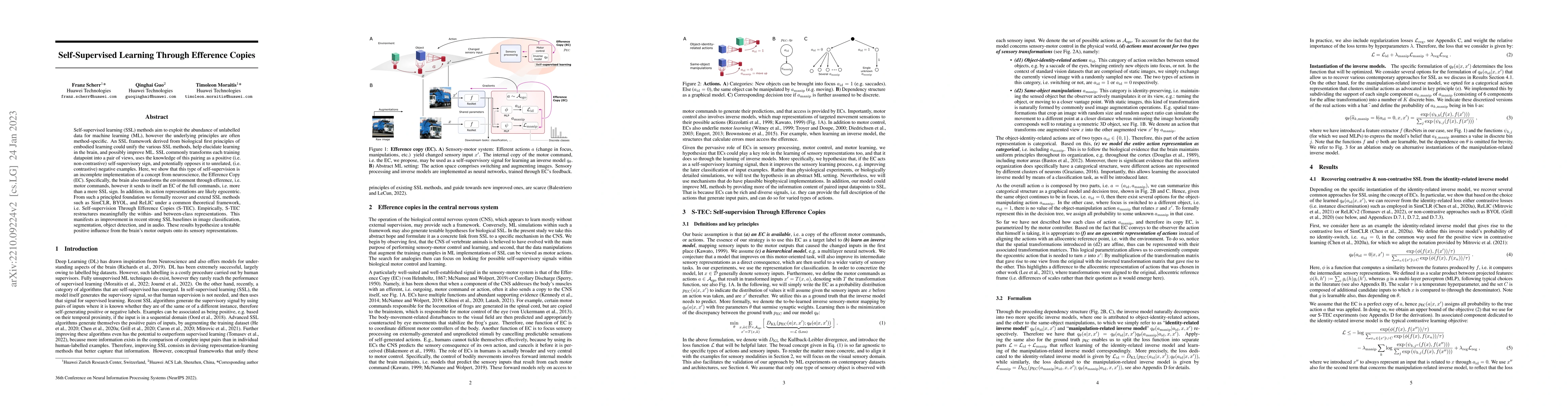 Thumbnail for Self-Supervised Learning Through Efference Copies