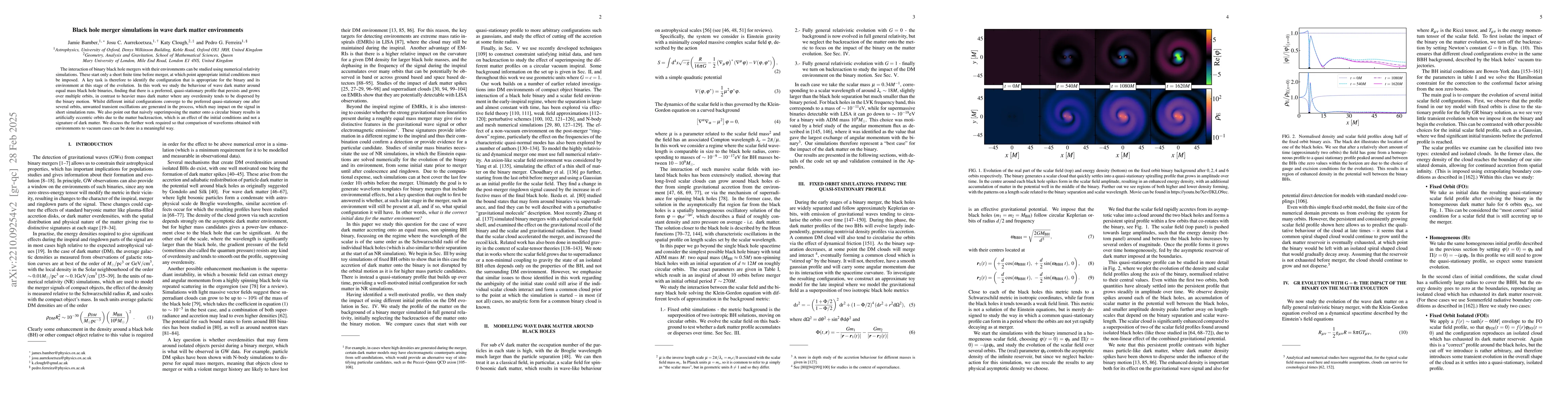 Thumbnail for Black hole merger simulations in wave dark matter environments
