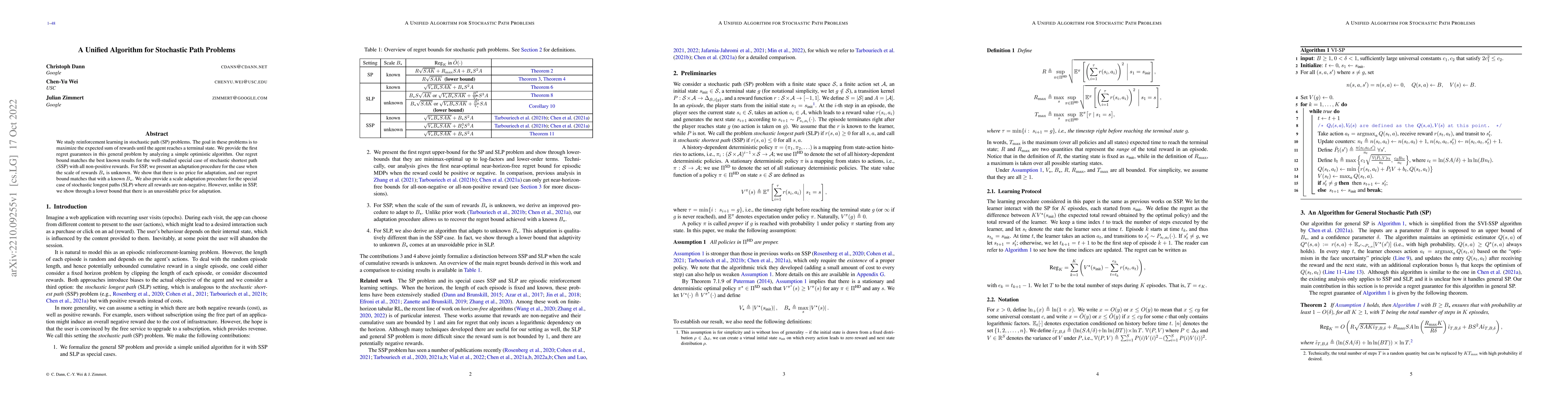 Thumbnail for A Unified Algorithm for Stochastic Path Problems