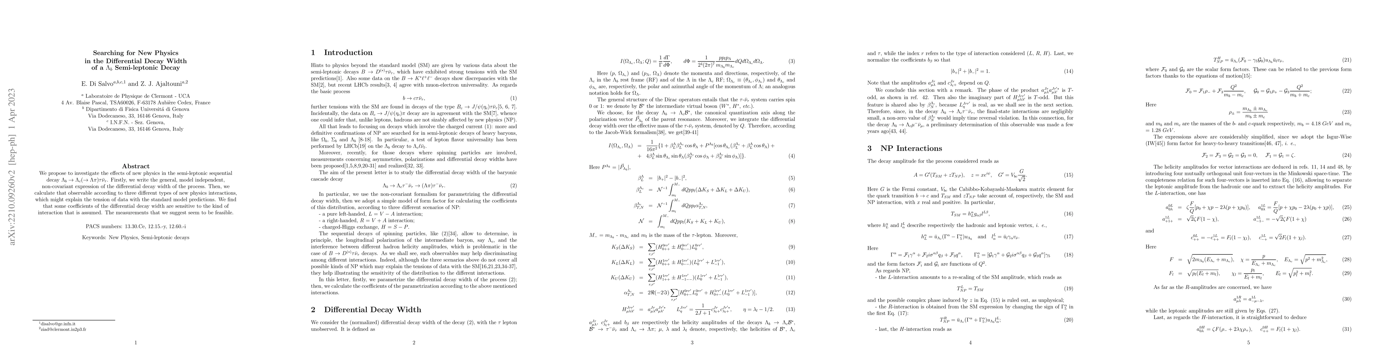 Thumbnail for Searching for New Physics in the Differential Decay Width of a Lambda_b
  Semi-leptonic Decay