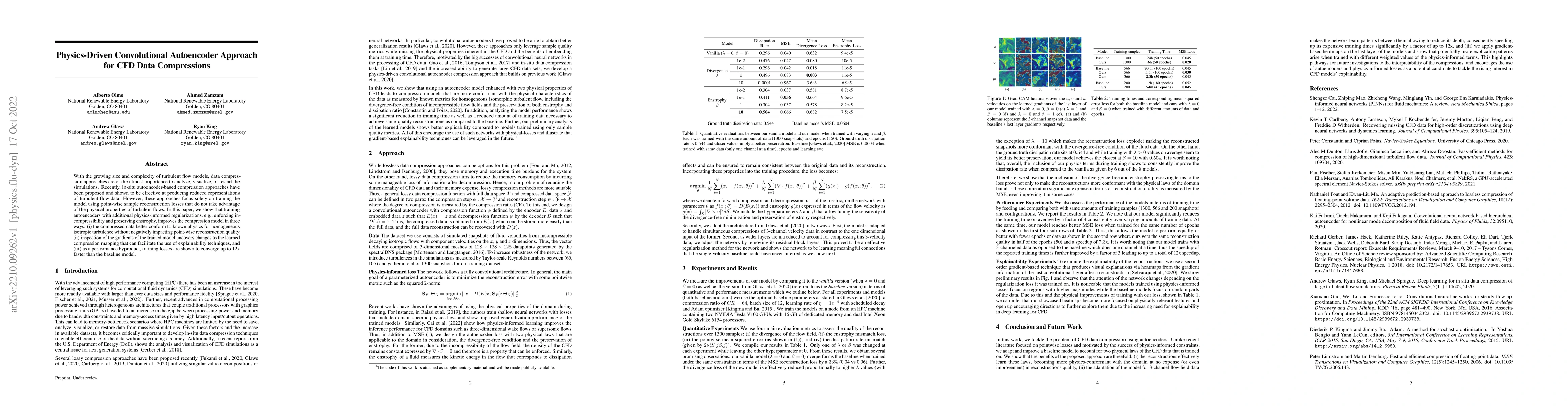 Thumbnail for Physics-Driven Convolutional Autoencoder Approach for CFD Data
  Compressions