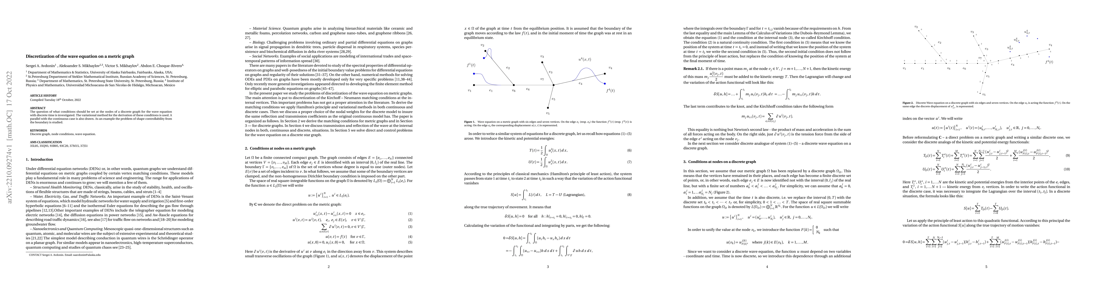 Thumbnail for Discretization of the wave equation on a metric graph