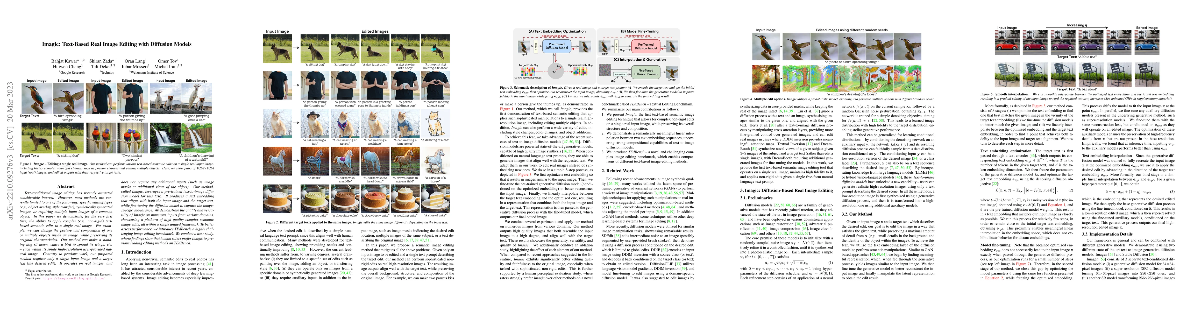 Thumbnail for Imagic: Text-Based Real Image Editing with Diffusion Models