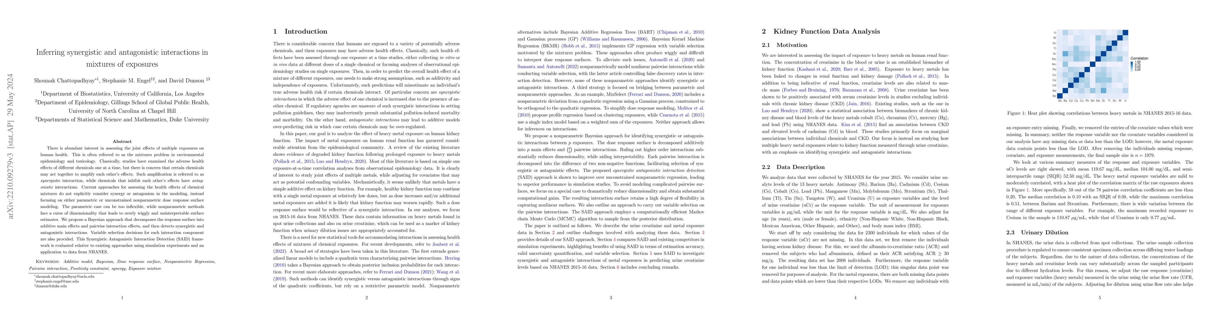 Thumbnail for Inferring Synergistic and Antagonistic Interactions in Mixtures of
  Exposures
