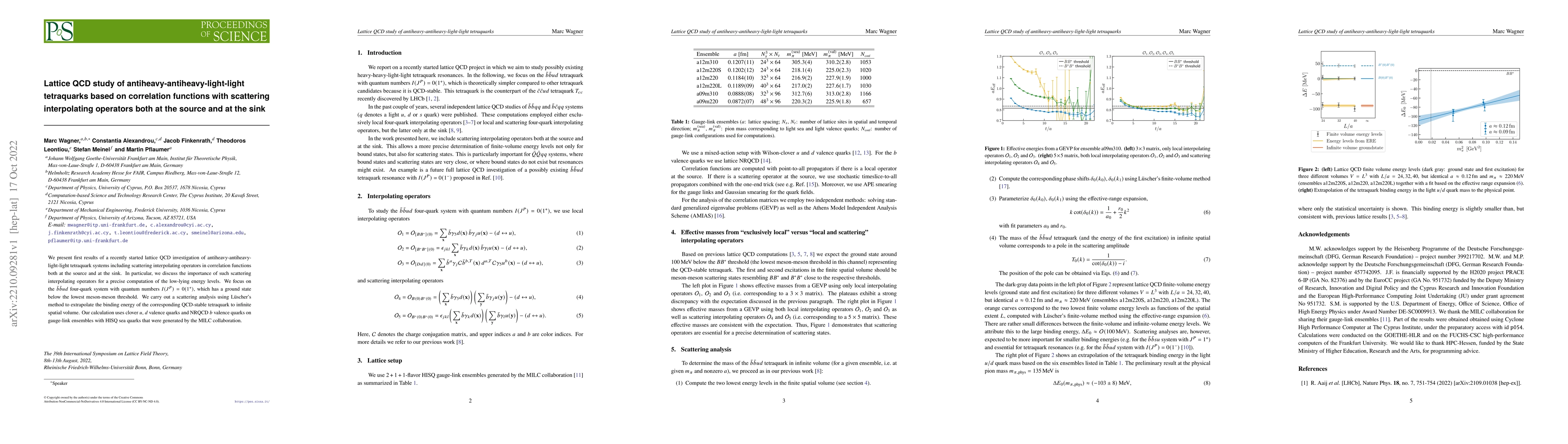 Thumbnail for Lattice QCD study of antiheavy-antiheavy-light-light tetraquarks based
  on correlation functions with scattering interpolating operators both at the
  source and at the sink
