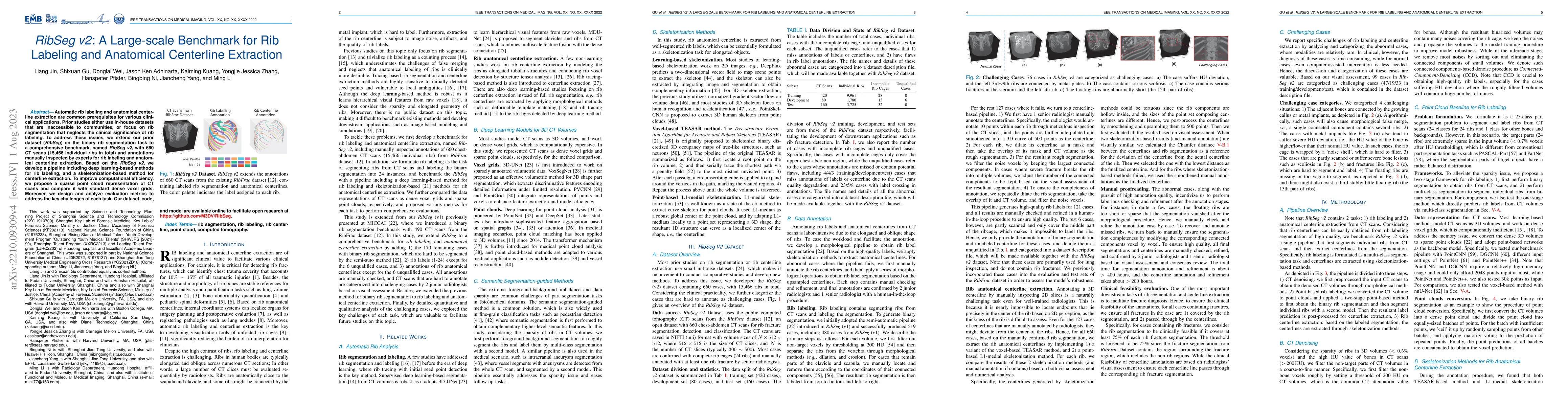 Thumbnail for RibSeg v2: A Large-scale Benchmark for Rib Labeling and Anatomical
  Centerline Extraction
