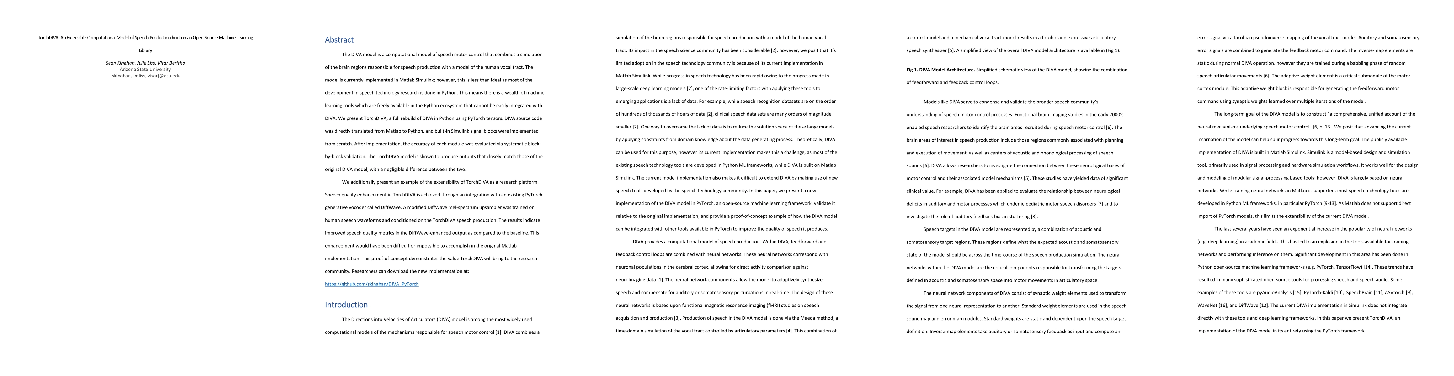 Thumbnail for TorchDIVA: An Extensible Computational Model of Speech Production built
  on an Open-Source Machine Learning Library