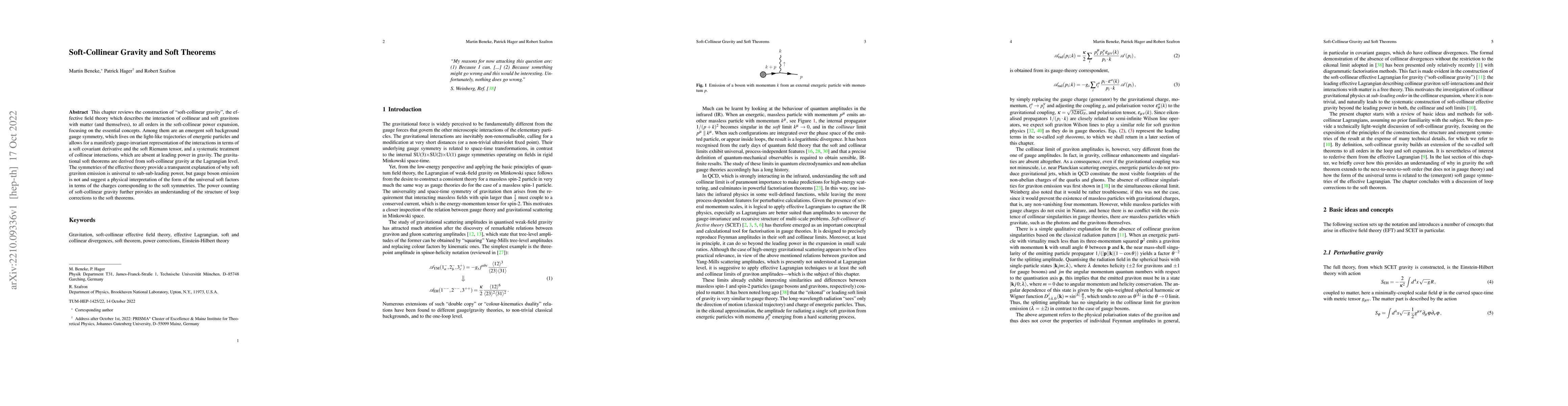 Thumbnail for Soft-Collinear Gravity and Soft Theorems
