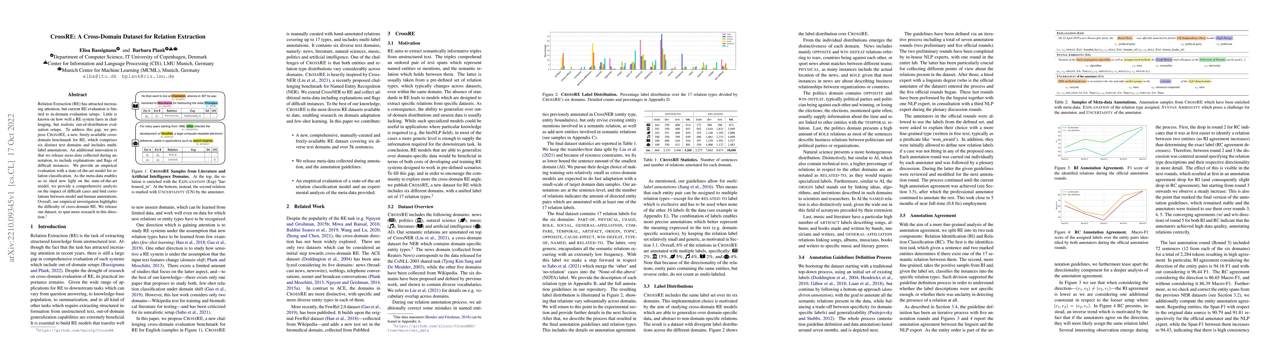 Thumbnail for CrossRE: A Cross-Domain Dataset for Relation Extraction