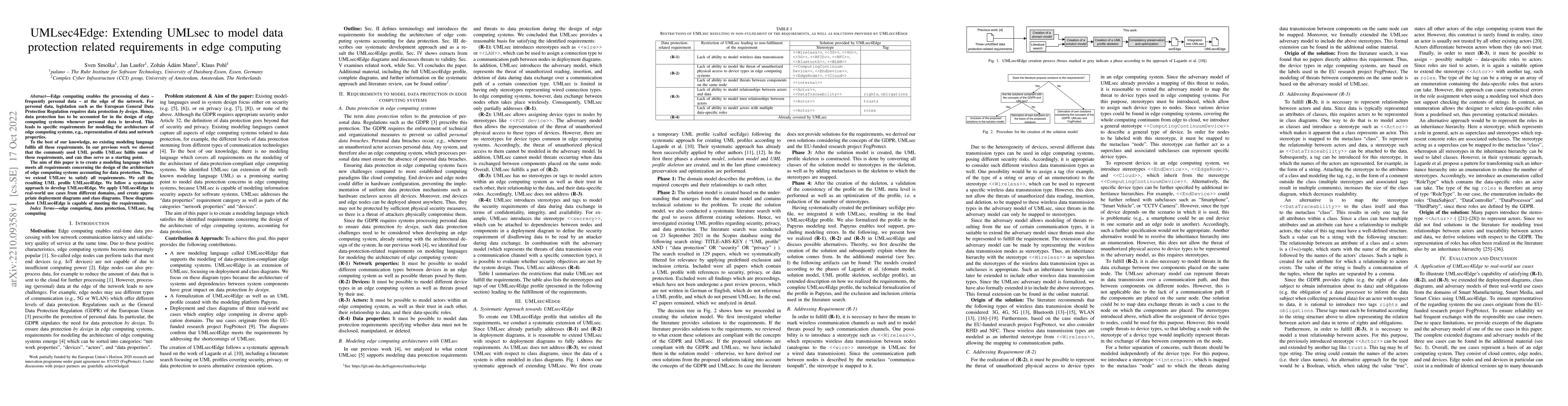 Thumbnail for UMLsec4Edge: Extending UMLsec to model data-protection-compliant edge
  computing systems