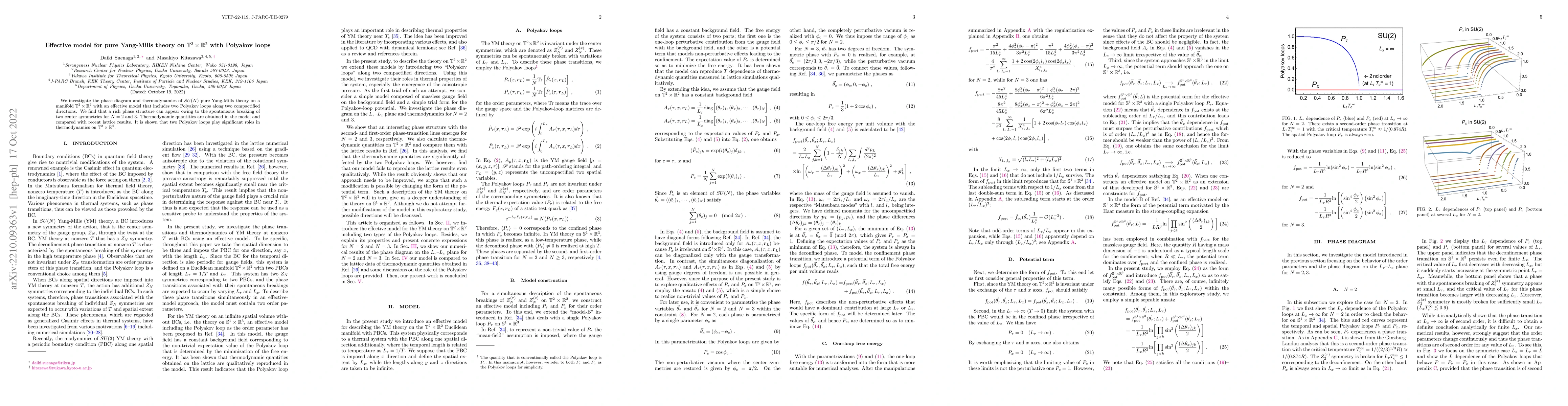 Thumbnail for Effective model for pure Yang-Mills theory on $\mathbb{T}^2\times
  \mathbb{R}^2$ with Polyakov loops
