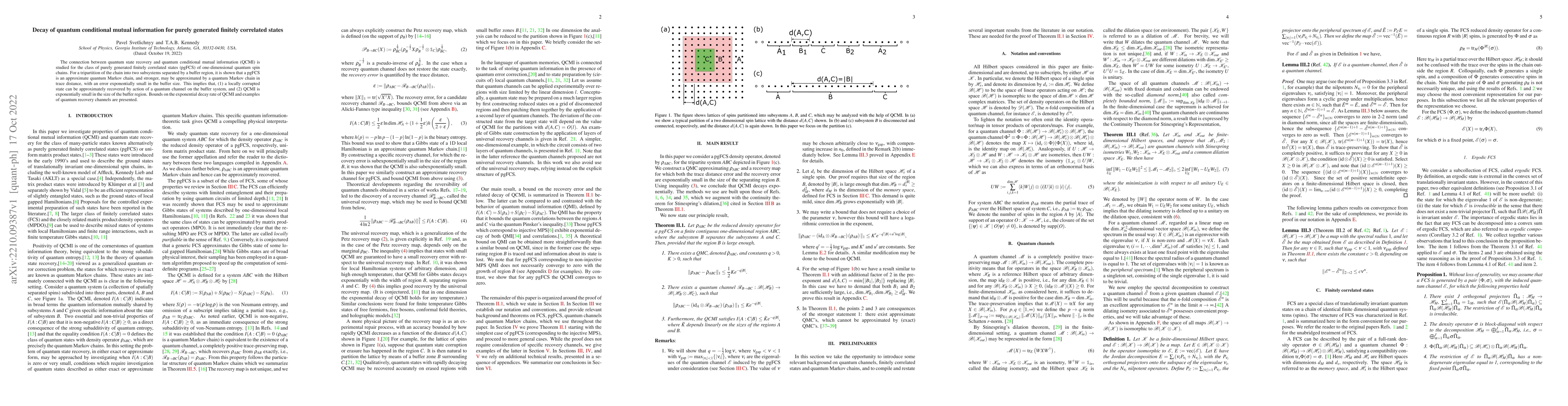 Thumbnail for Decay of quantum conditional mutual information for purely generated
  finitely correlated states