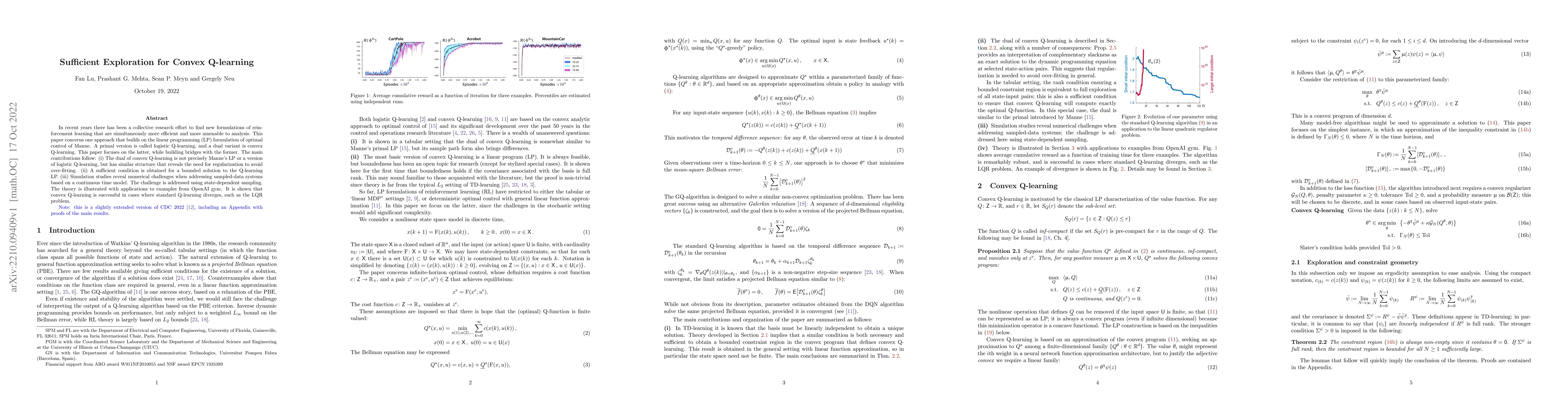 Thumbnail for Sufficient Exploration for Convex Q-learning
