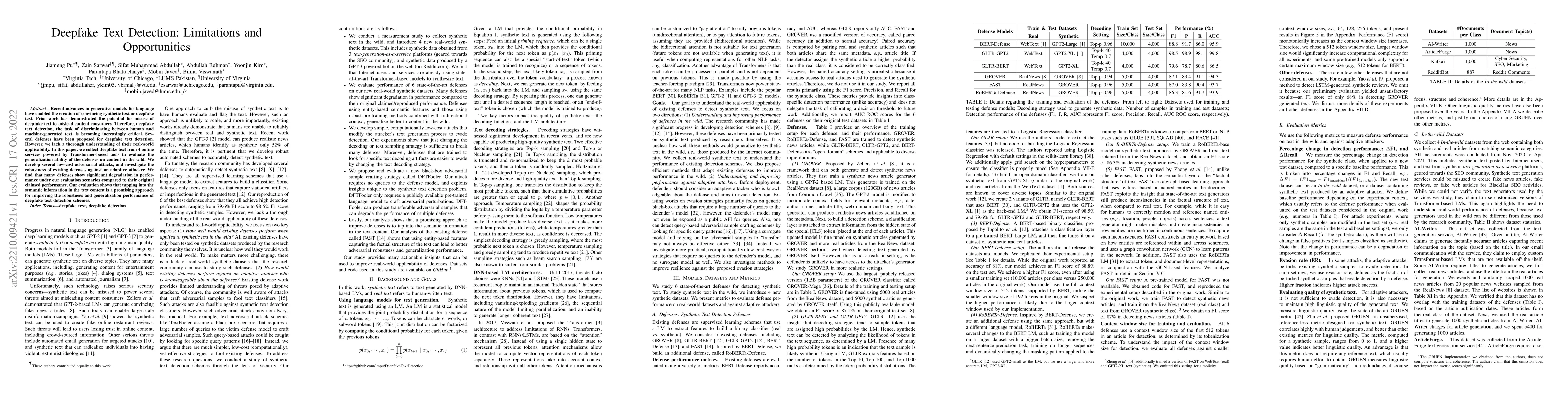 Thumbnail for Deepfake Text Detection: Limitations and Opportunities