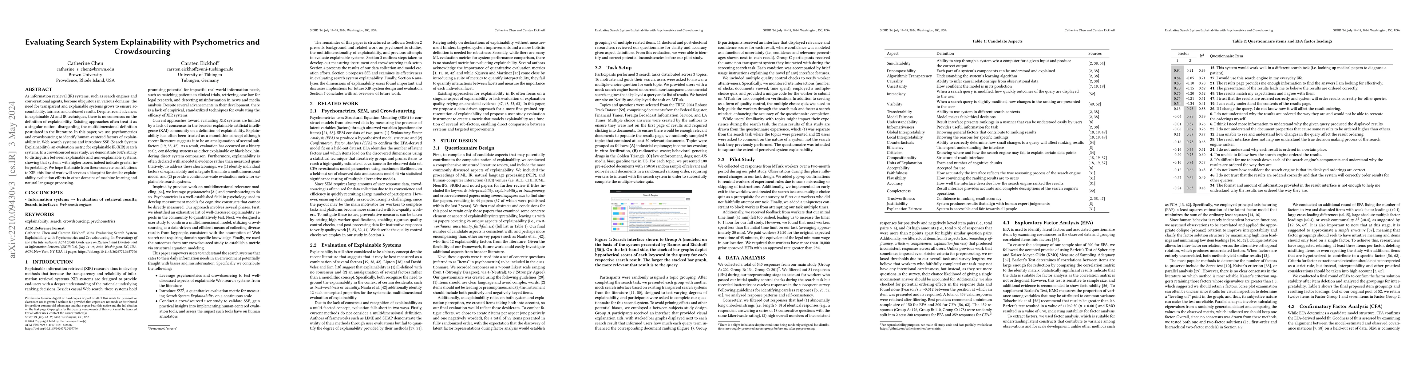Thumbnail for Evaluating Search System Explainability with Psychometrics and
  Crowdsourcing