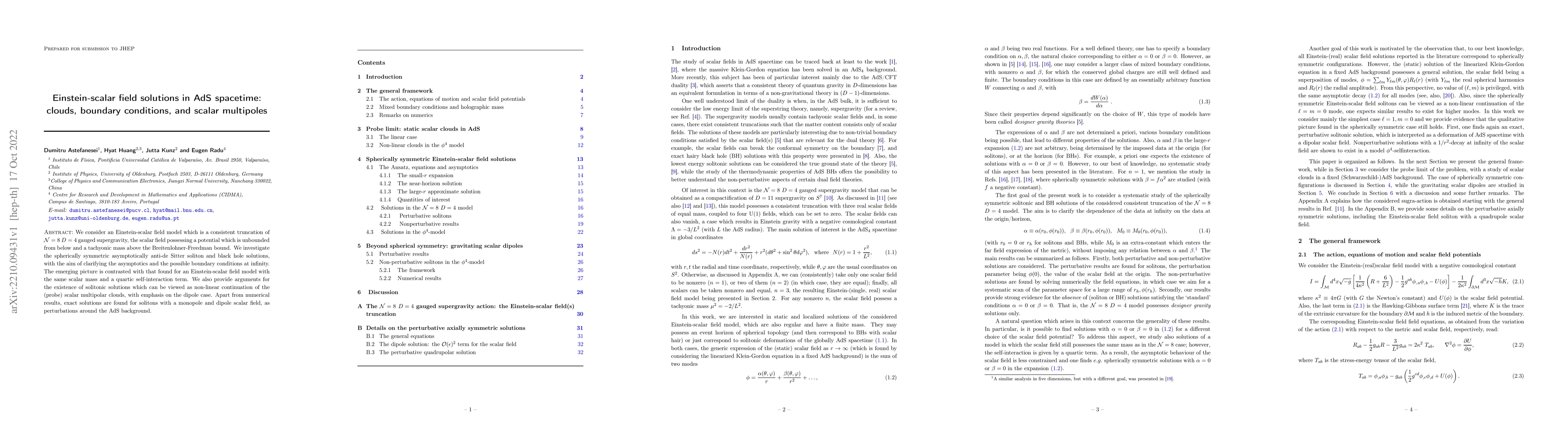 Thumbnail for Einstein-scalar field solutions in AdS spacetime: clouds, boundary
  conditions, and scalar multipoles