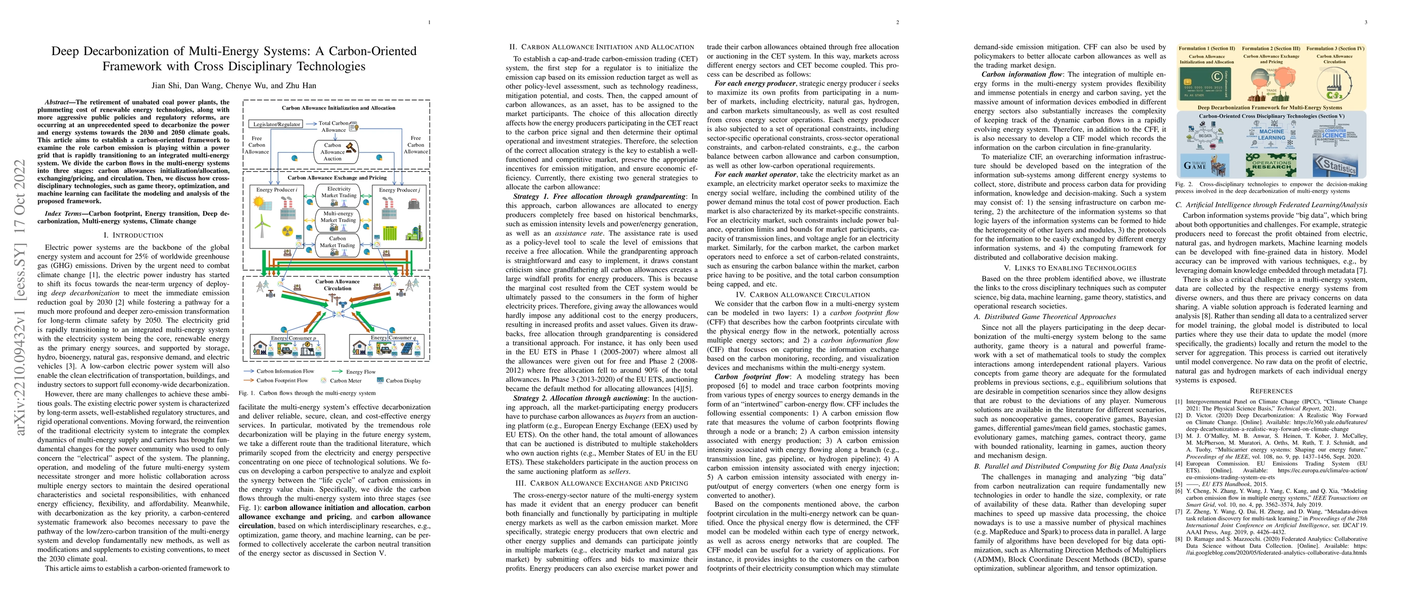 Thumbnail for Deep Decarbonization of Multi-Energy Systems: A Carbon-Oriented
  Framework with Cross Disciplinary Technologies
