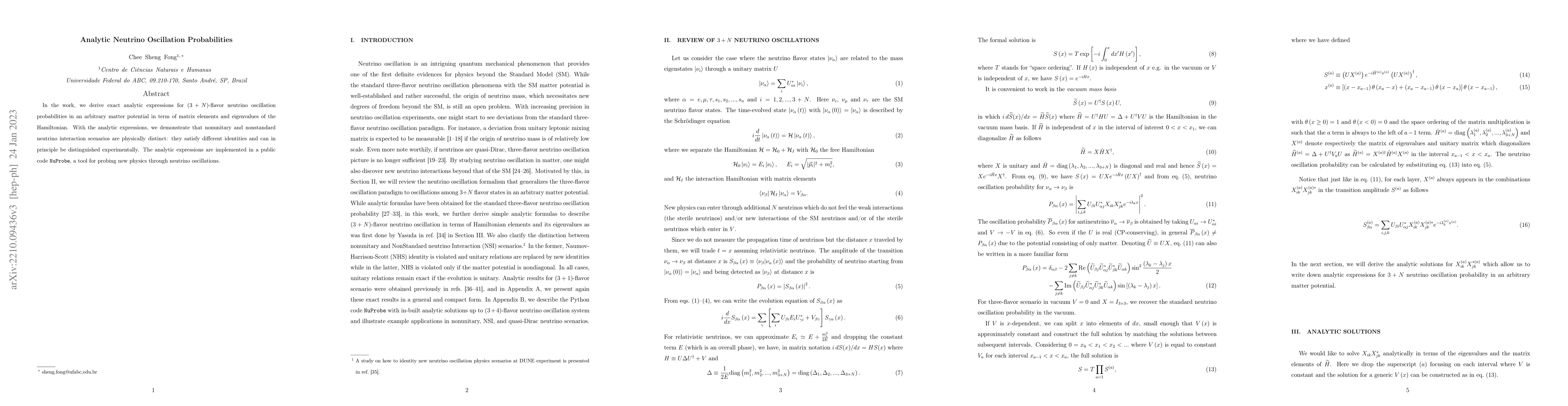 Thumbnail for Analytic Neutrino Oscillation Probabilities