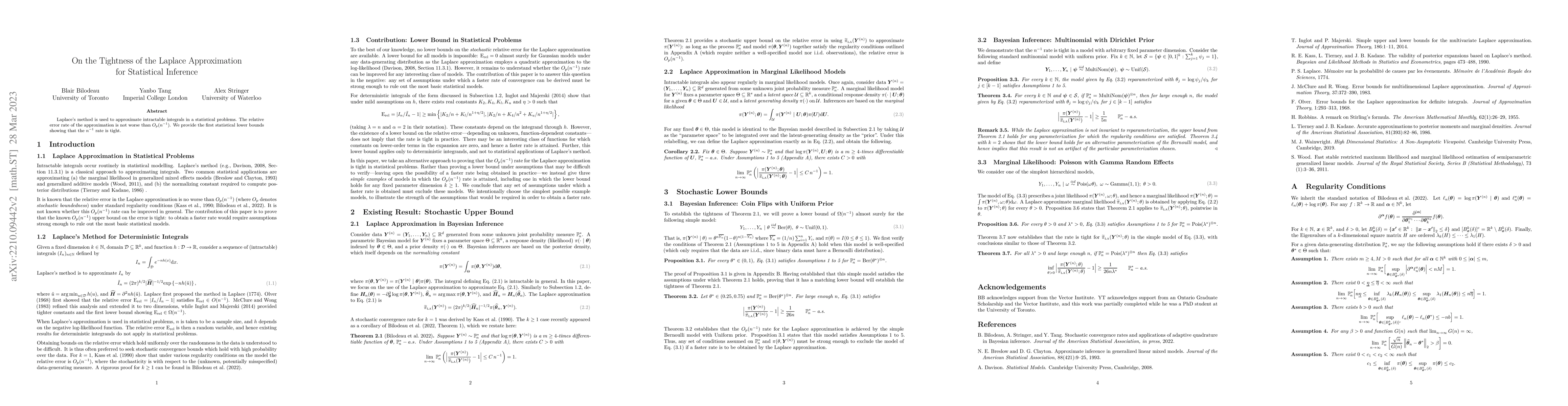 Thumbnail for On the Tightness of the Laplace Approximation for Statistical Inference
