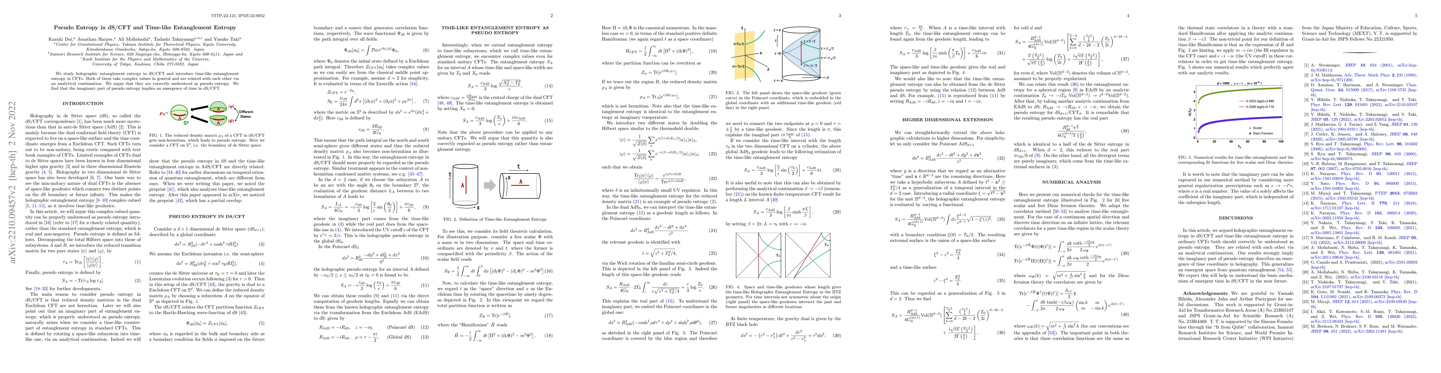 Thumbnail for Pseudo Entropy in dS/CFT and Time-like Entanglement Entropy
