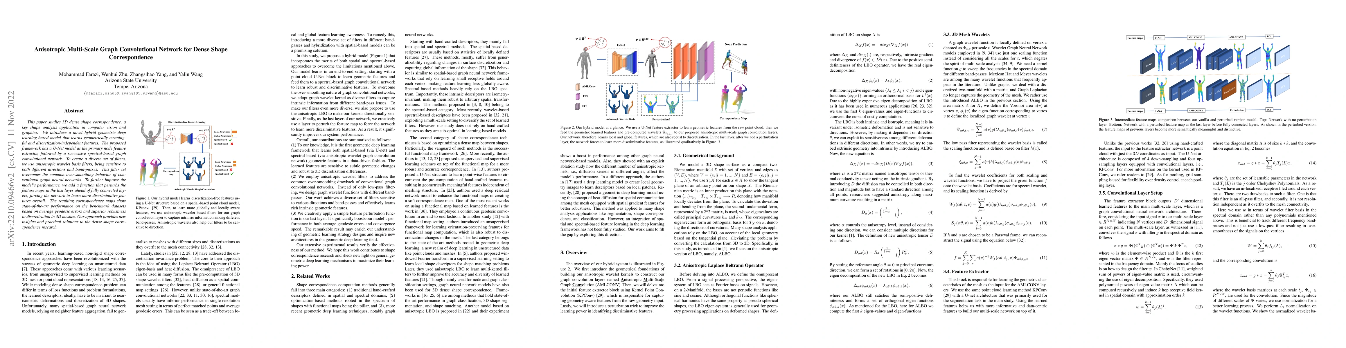 Thumbnail for Anisotropic Multi-Scale Graph Convolutional Network for Dense Shape
  Correspondence