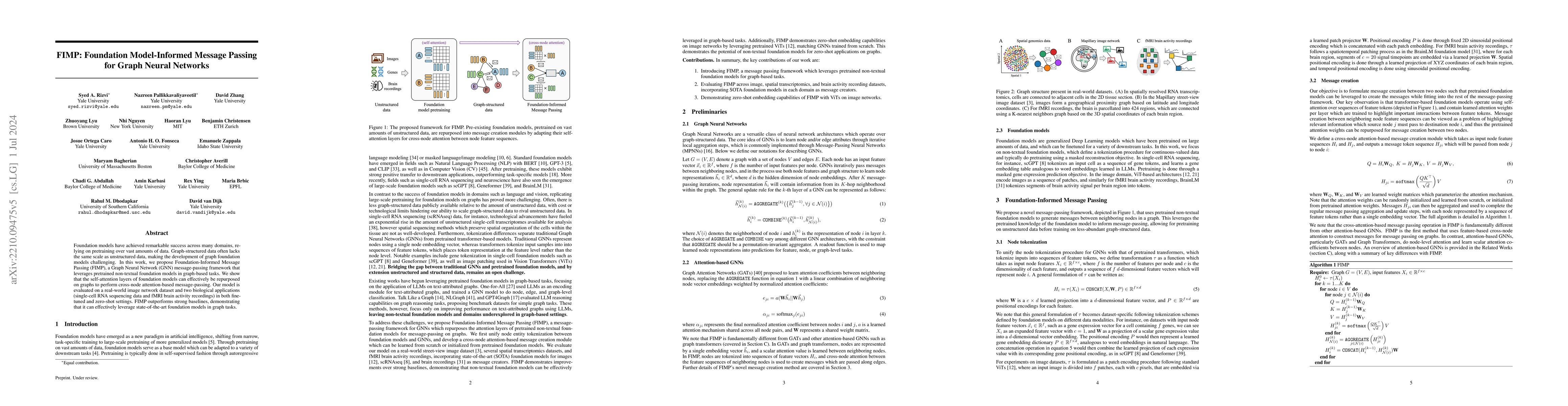 Thumbnail for FIMP: Foundation Model-Informed Message Passing for Graph Neural
  Networks