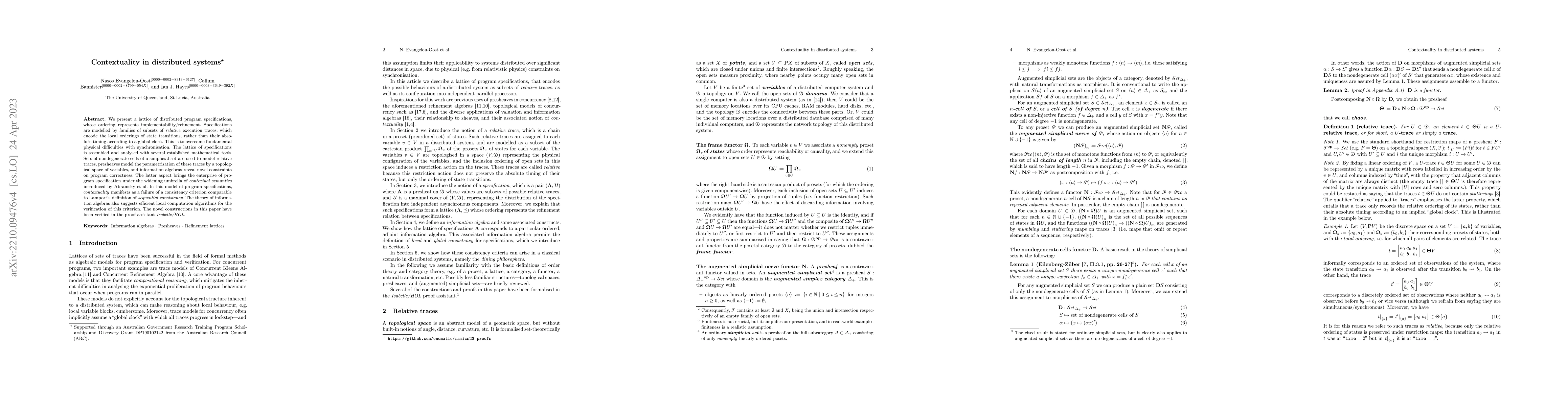 Thumbnail for Contextuality in distributed systems