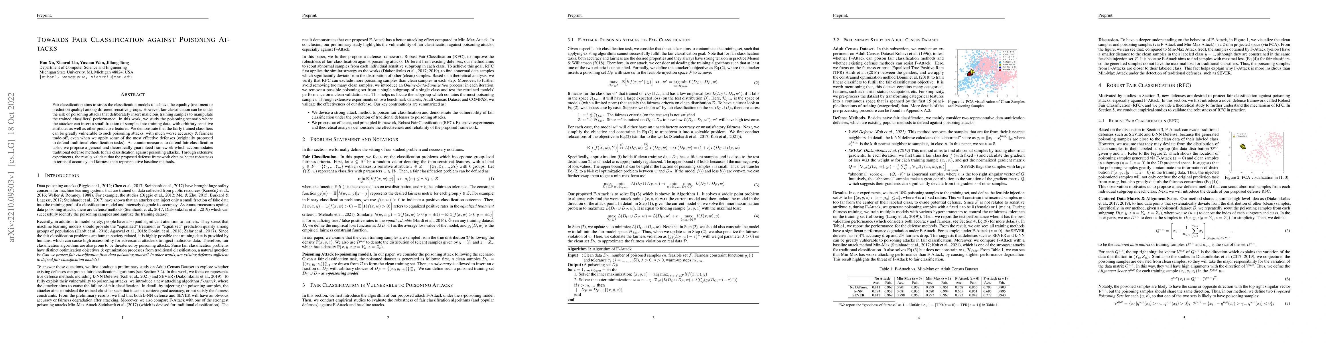 Thumbnail for Towards Fair Classification against Poisoning Attacks