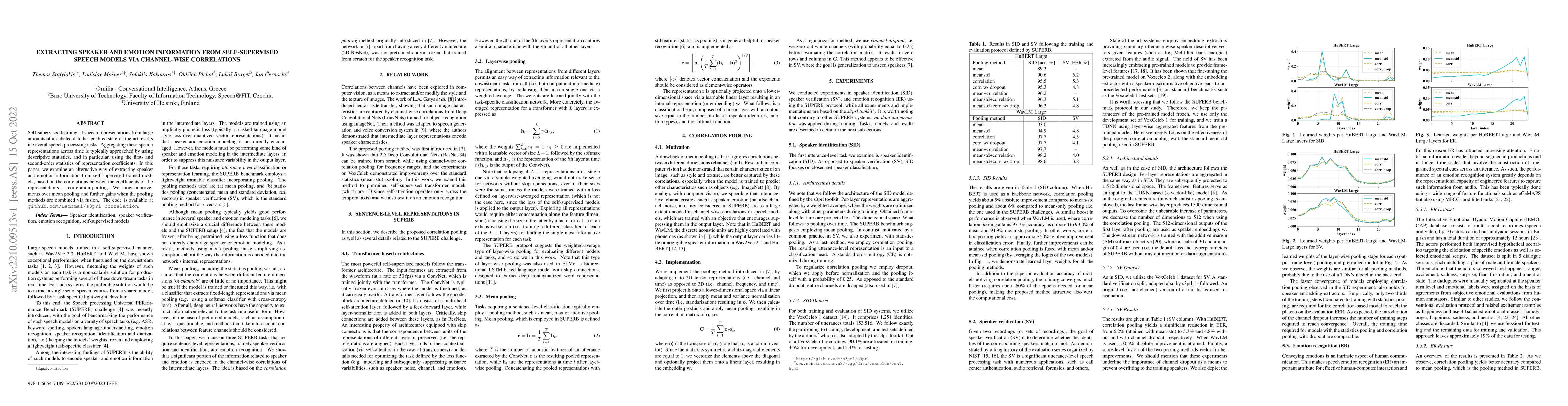 Thumbnail for Extracting speaker and emotion information from self-supervised speech
  models via channel-wise correlations