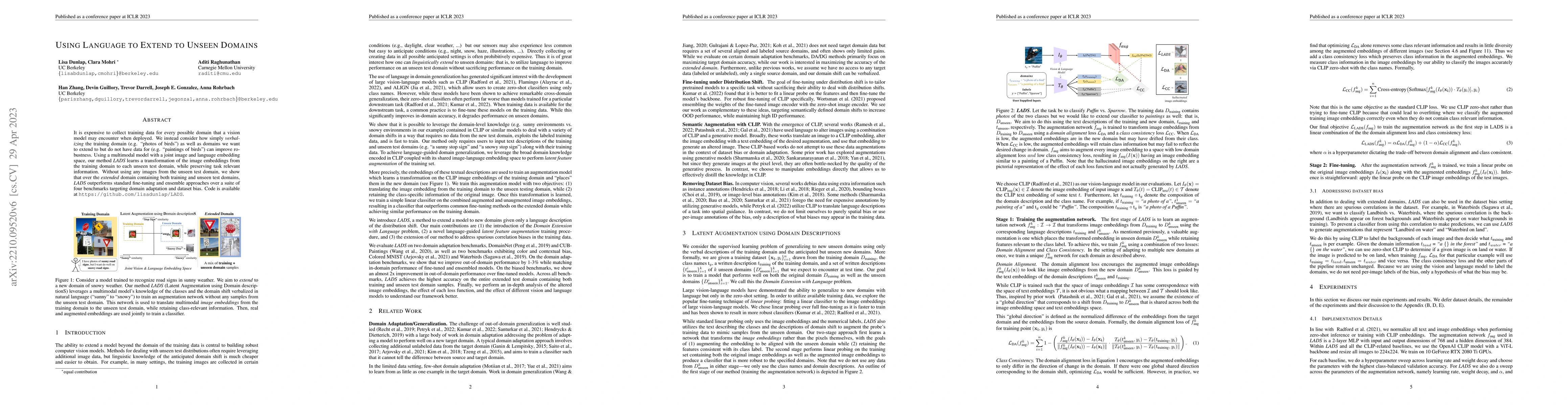 Thumbnail for Using Language to Extend to Unseen Domains