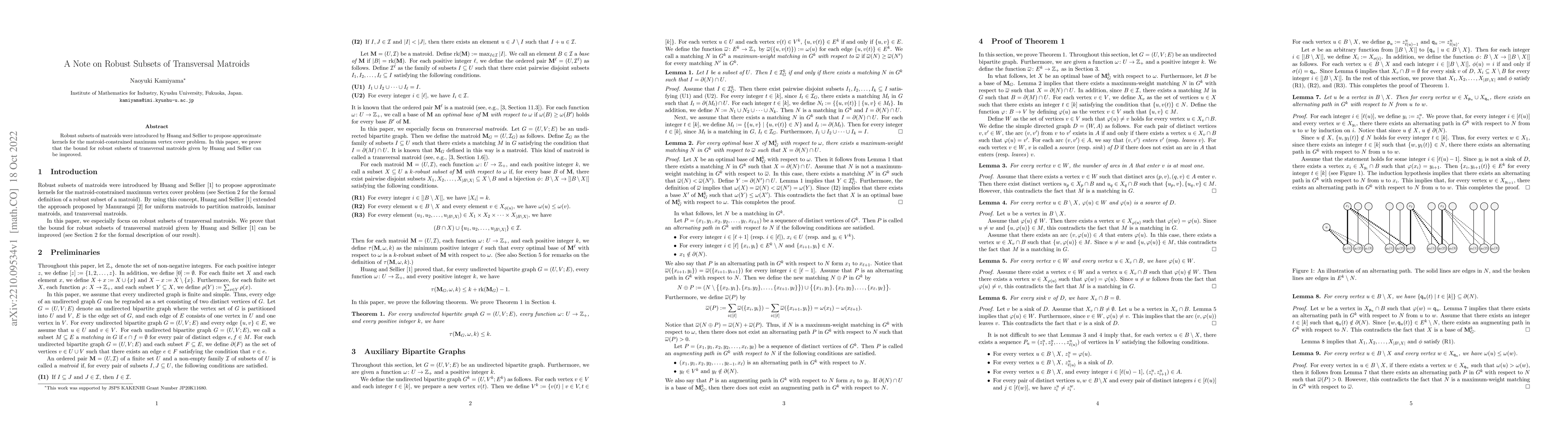 Thumbnail for A Note on Robust Subsets of Transversal Matroids