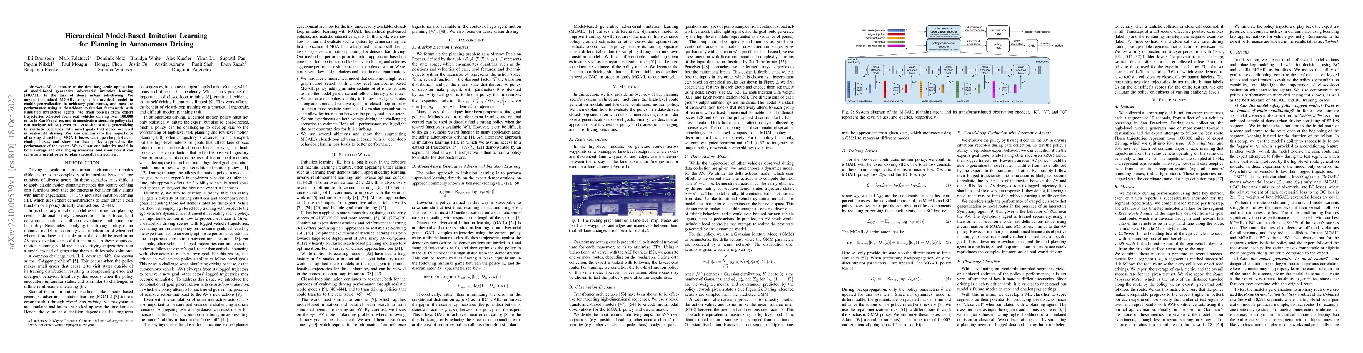 Thumbnail for Hierarchical Model-Based Imitation Learning for Planning in Autonomous
  Driving
