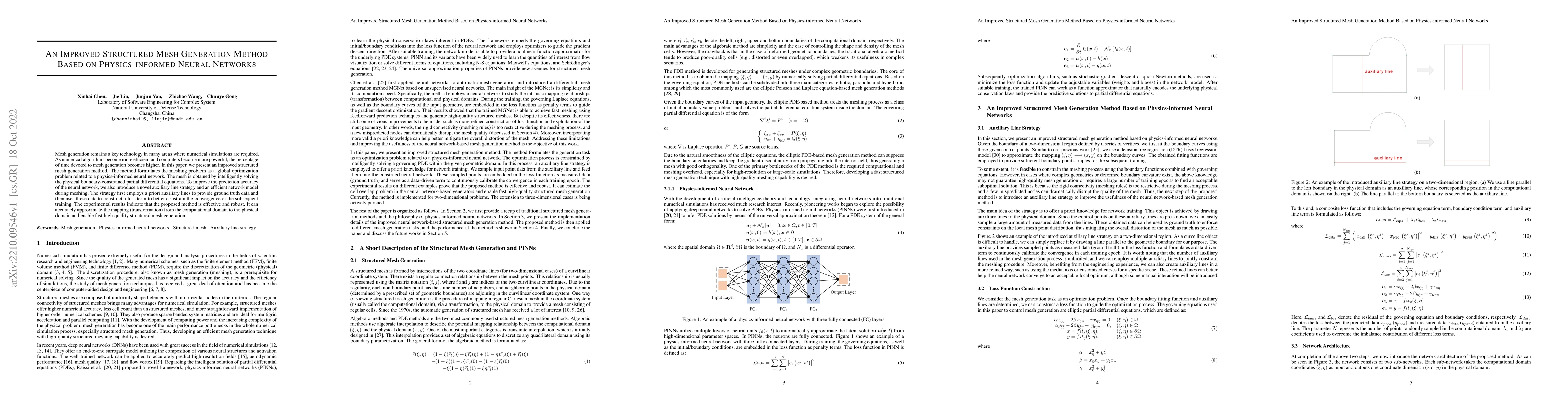 Thumbnail for An Improved Structured Mesh Generation Method Based on Physics-informed
  Neural Networks