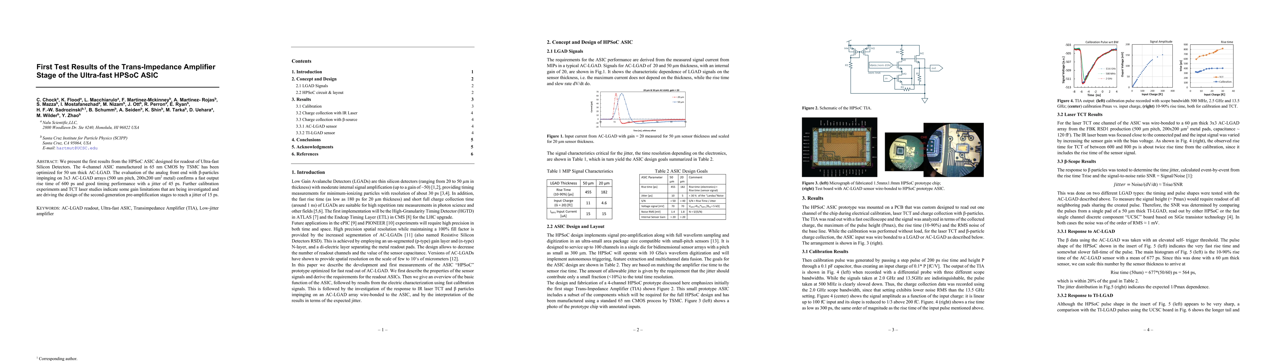 Thumbnail for First Test Results of the Trans-Impedance Amplifier Stage of the
  Ultra-fast HPSoC ASIC