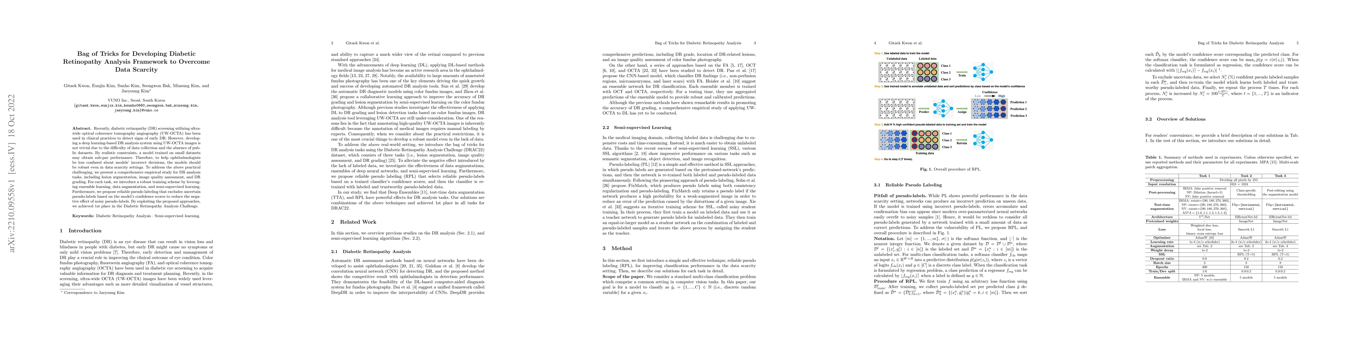 Thumbnail for Bag of Tricks for Developing Diabetic Retinopathy Analysis Framework to
  Overcome Data Scarcity